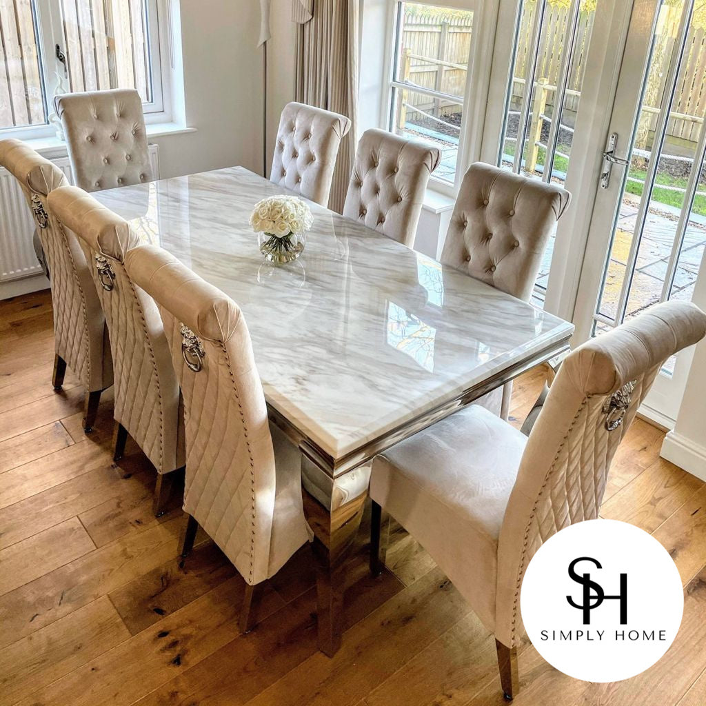 The Elegance of Marble and Glass Dining Sets: Circular, Rectangular, and Square Designs