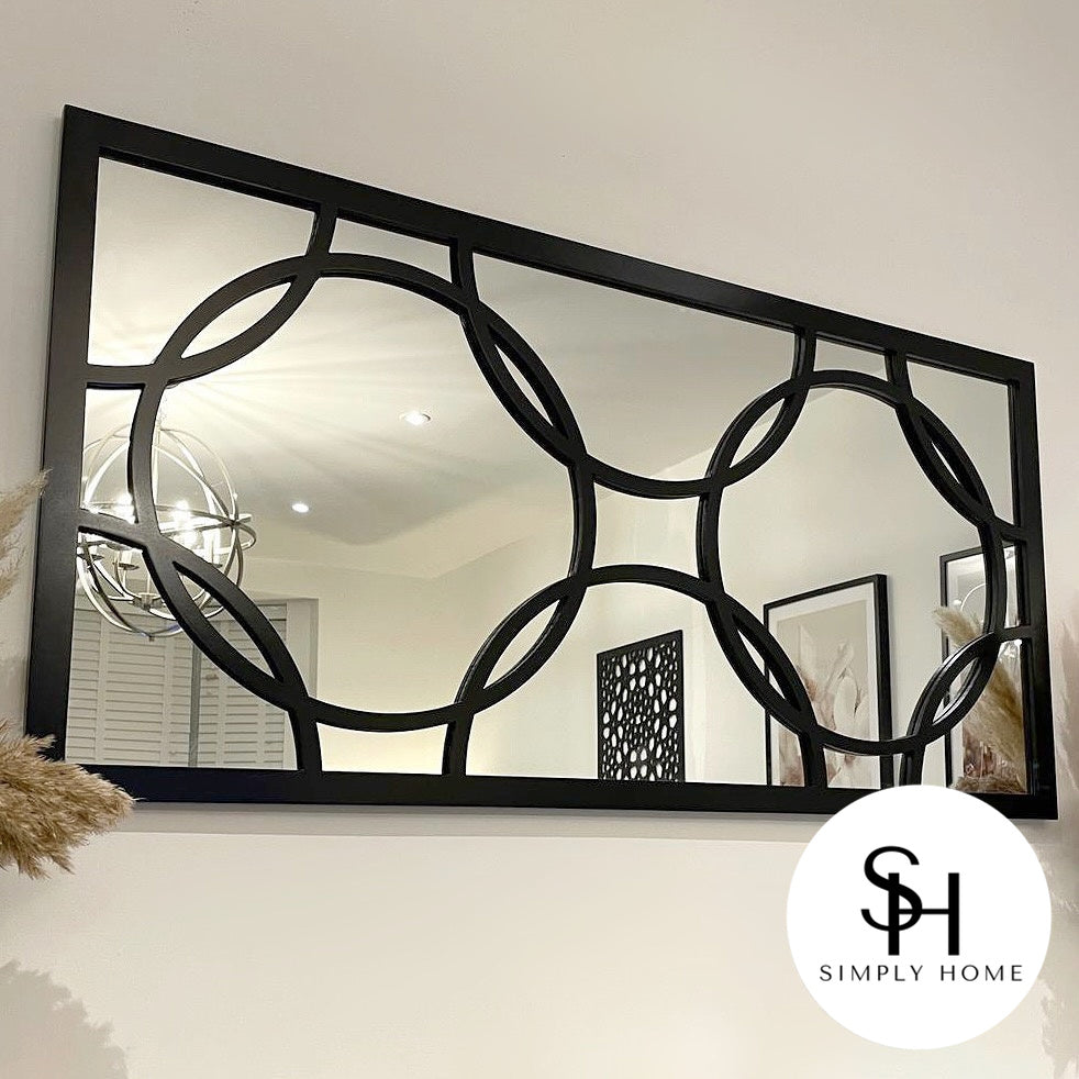 Black Orion Rectangular Wall Mirror