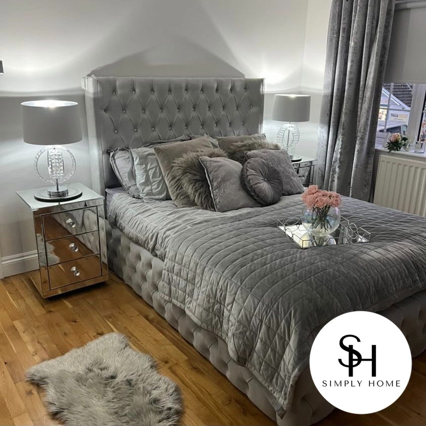 Classic Mirrored Bedside Table