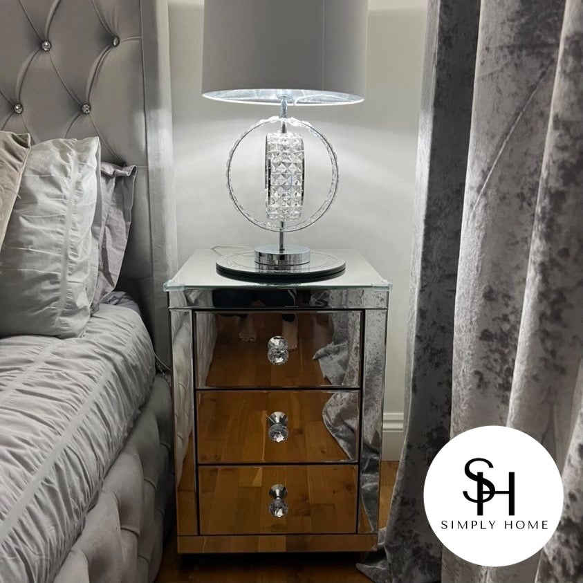 Classic Mirrored Bedside Table