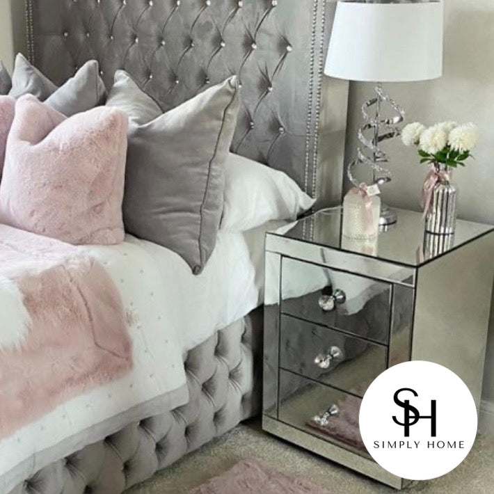 Classic Mirrored Bedside Table