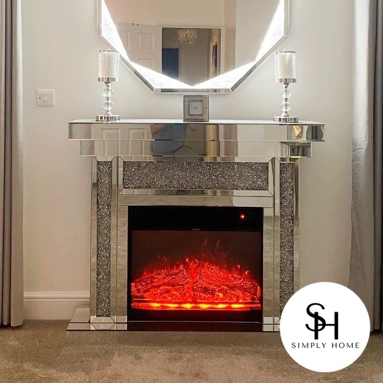 Diamond Crush Electric Fireplace