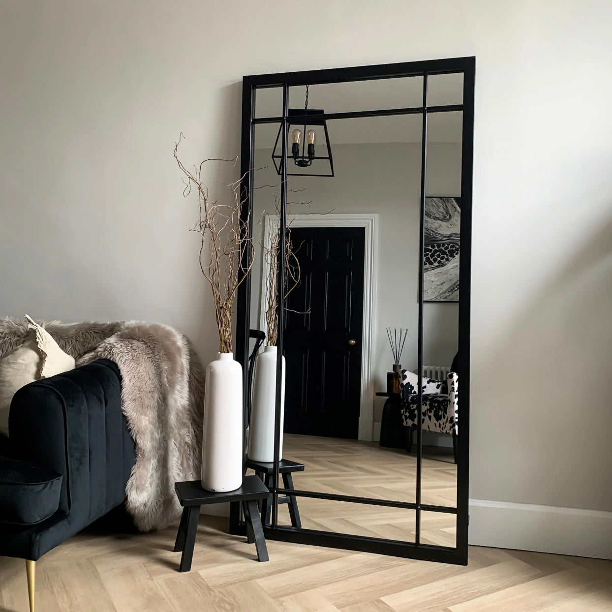 The Gentry Black Framed Wall Mirror