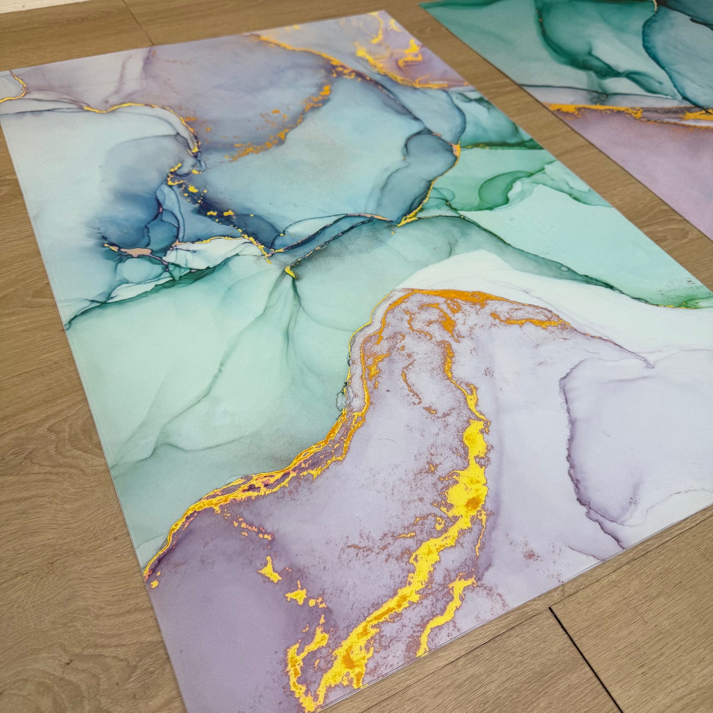 'Blue Coral' Canvas Pair