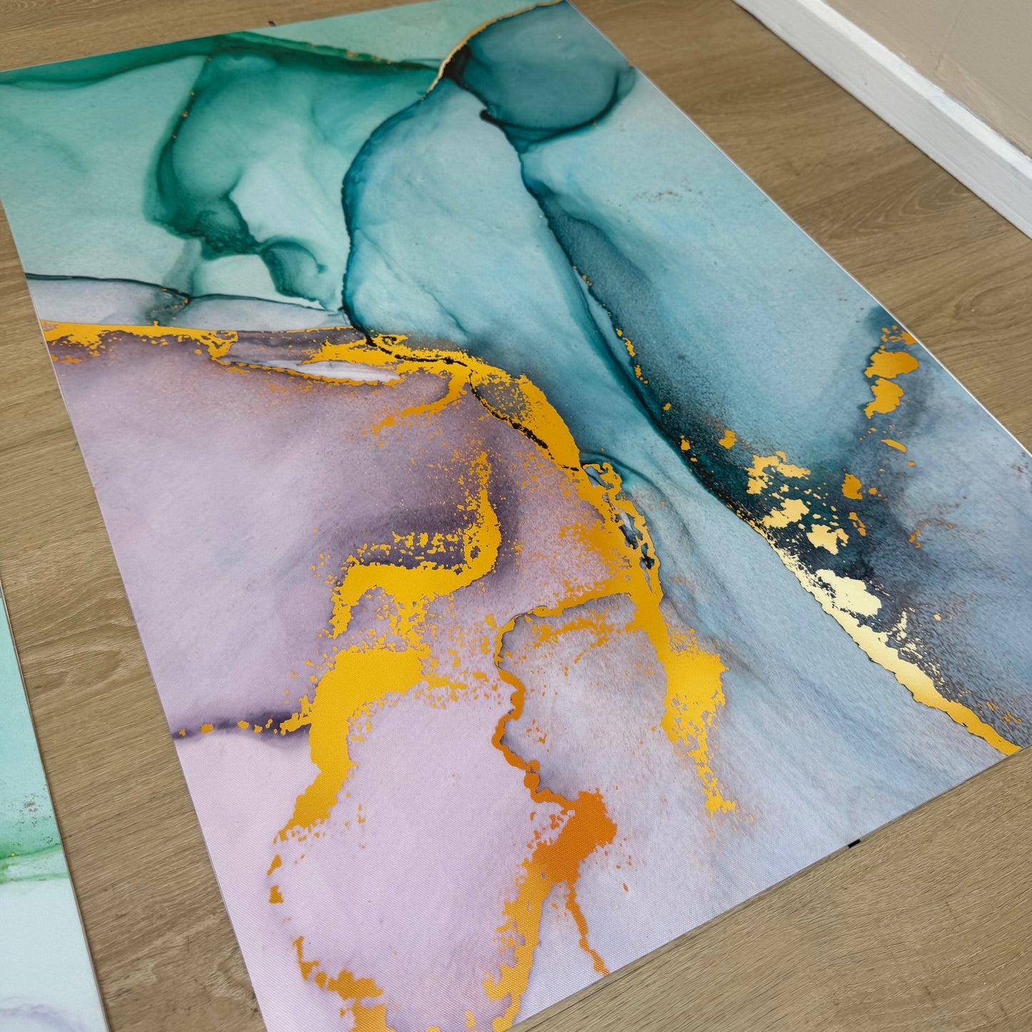 'Blue Coral' Canvas Pair