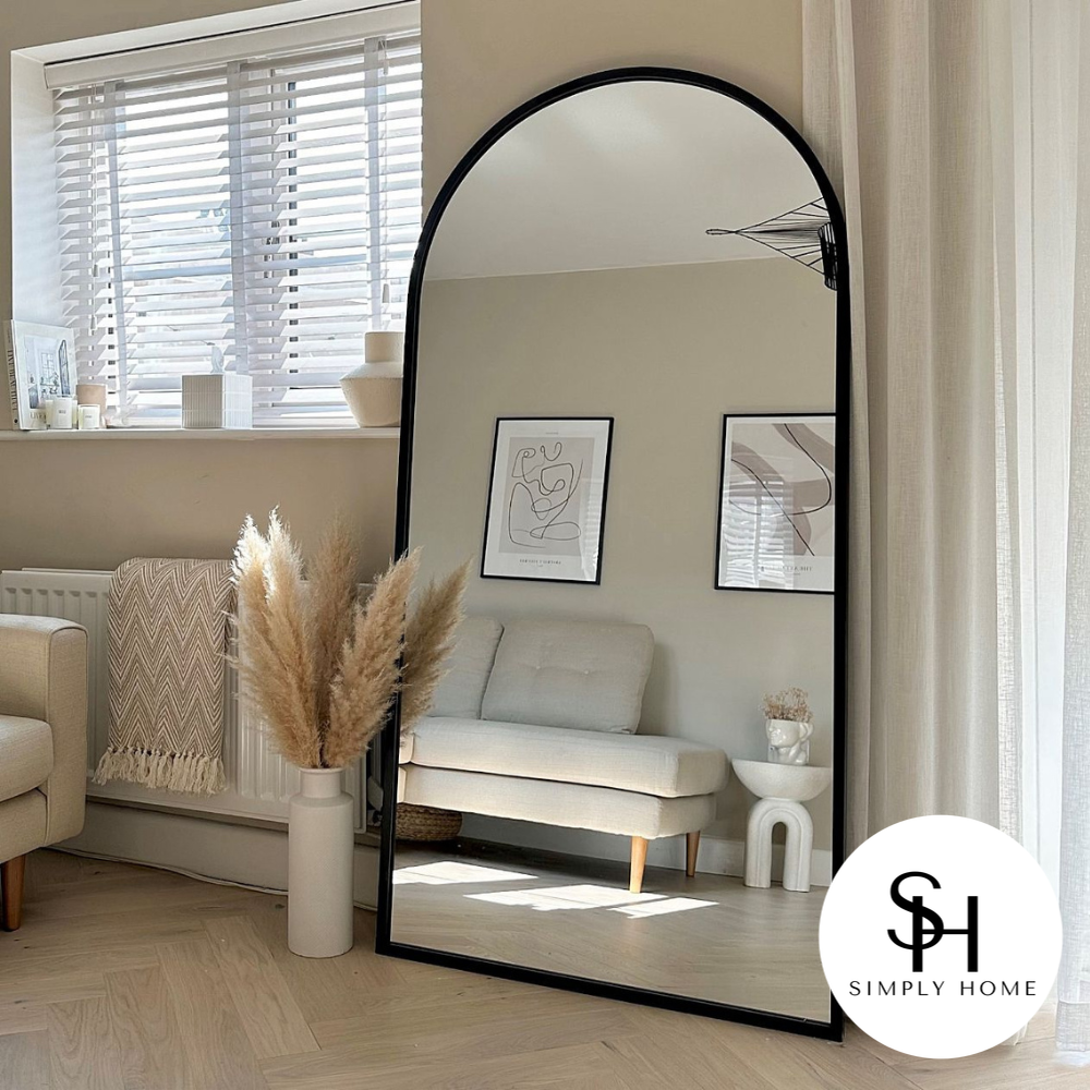 Marble Arch Large Black Trim Mirror