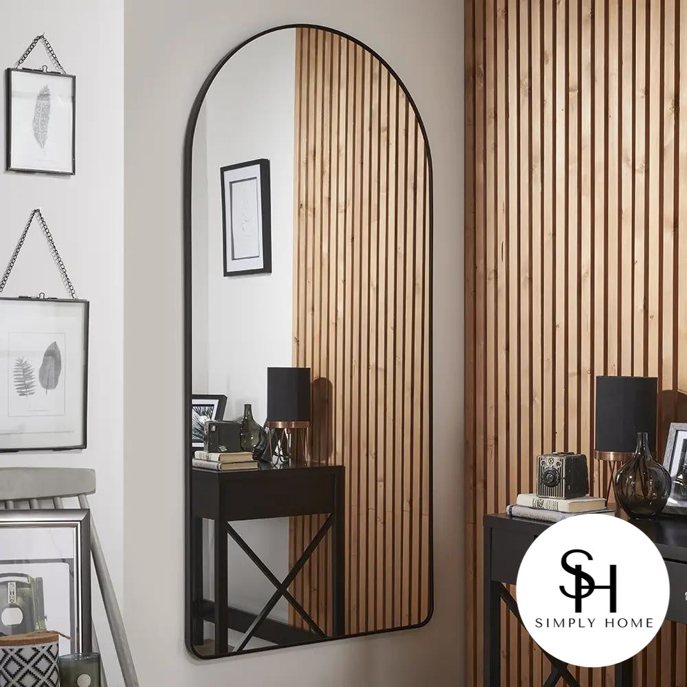 Marble Arch Large Black Trim Mirror