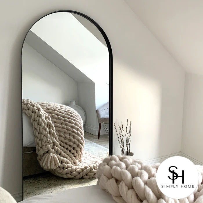 Marble Arch Large Black Trim Mirror
