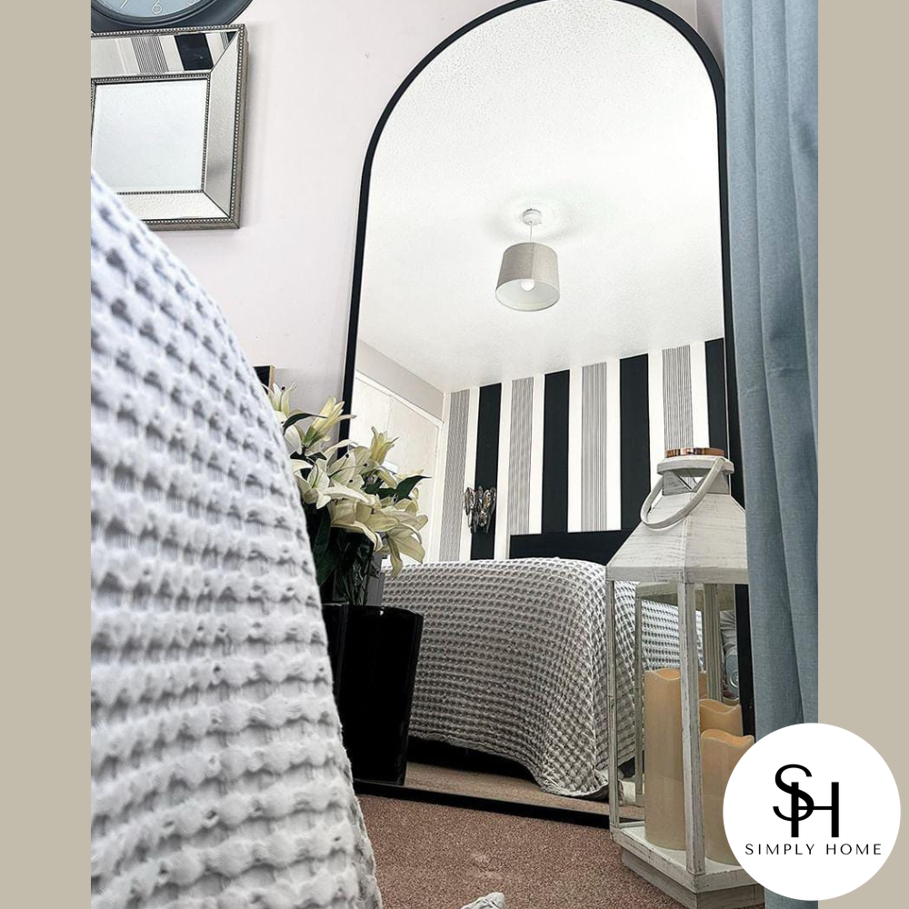 Marble Arch Large Black Trim Mirror