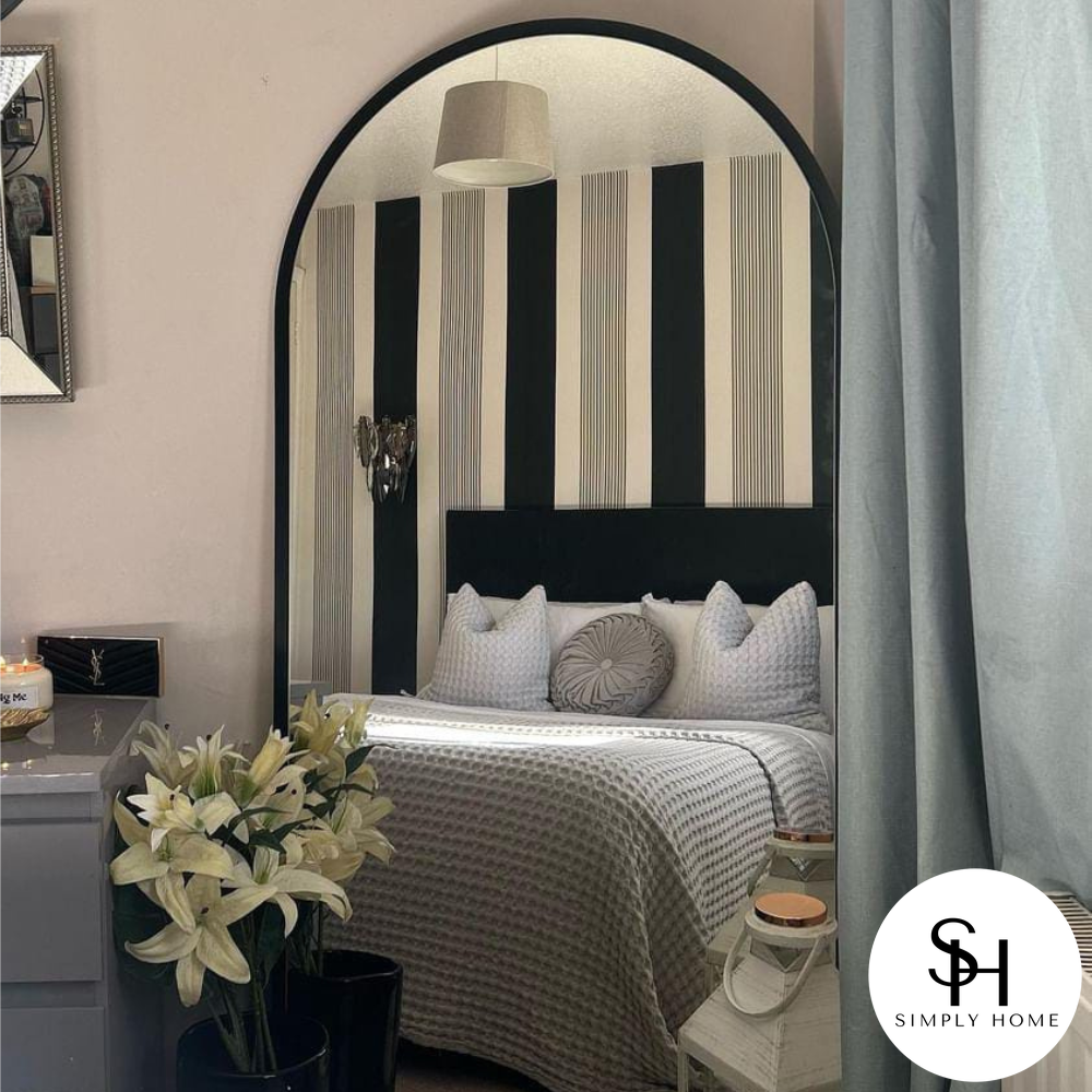Marble Arch Large Black Trim Mirror