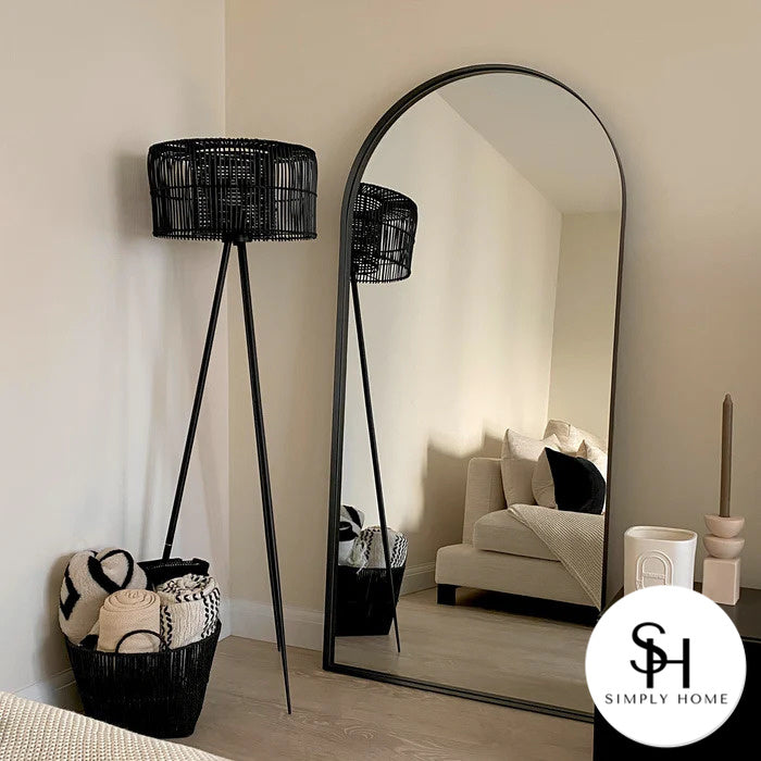 Marble Arch Large Black Trim Mirror