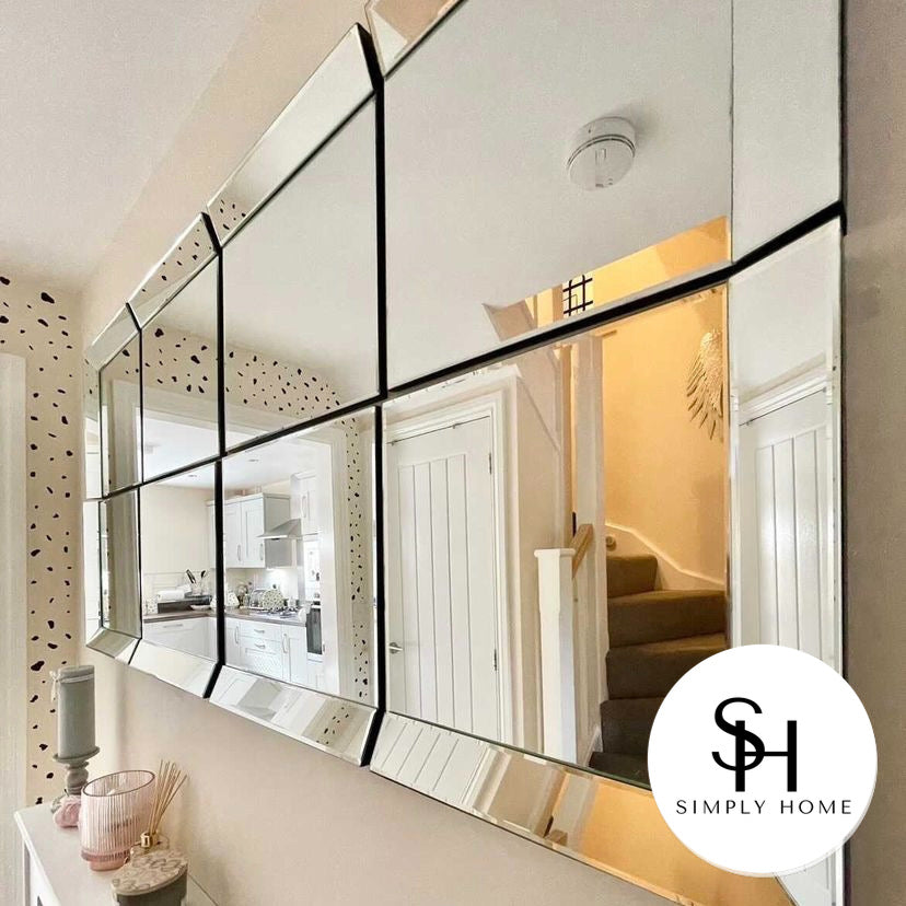 Set of 8 Panel Wall Mirrors