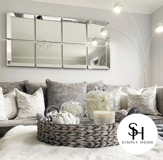 Set of 8 Panel Wall Mirrors