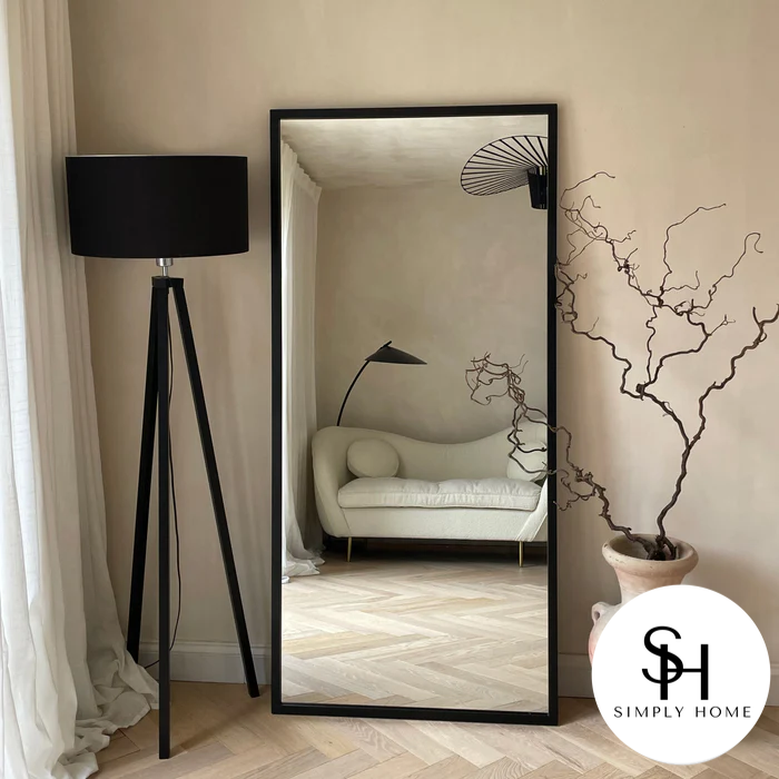 Mayfair Large Black Trim Mirror