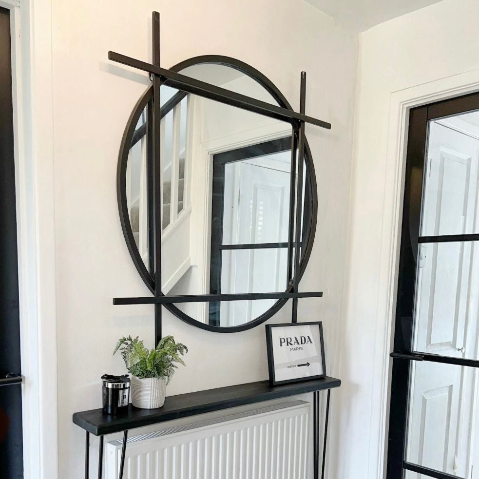 The Aurora Black Framed Wall Mirror