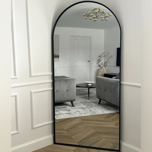 Marble Arch Large Black Trim Mirror