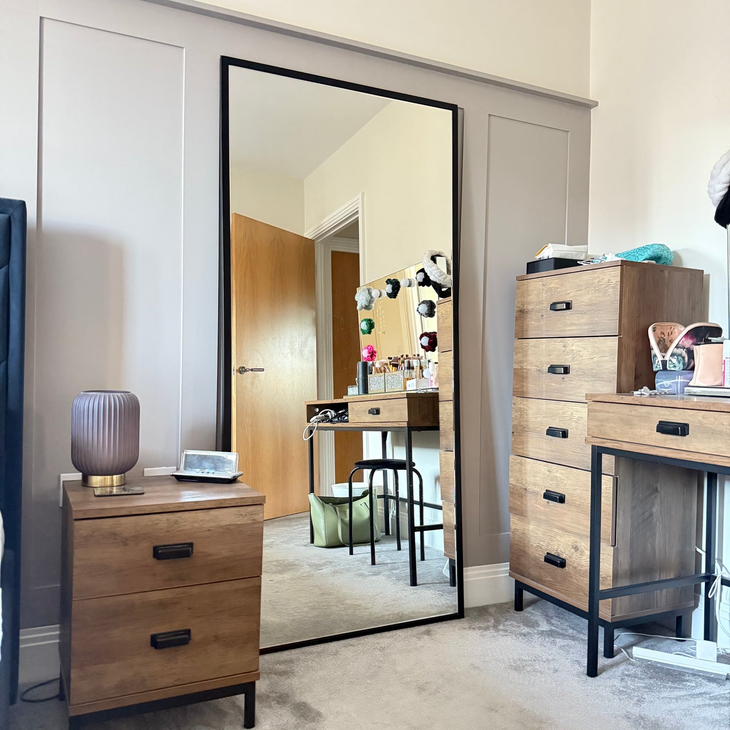 Mayfair Large Black Trim Mirror