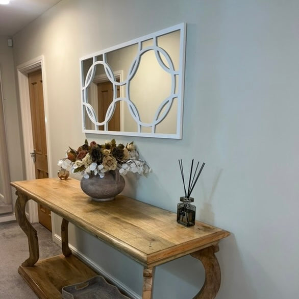 White Orion Rectangular Wall Mirror