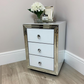 Classic White Mirrored Bedside Table