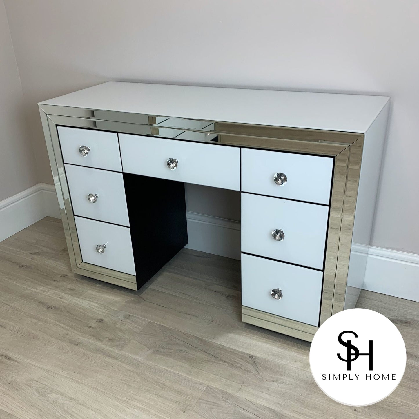 Classic White Mirrored Dressing Table
