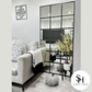 Clarence Large Black Trim Grid Mirror