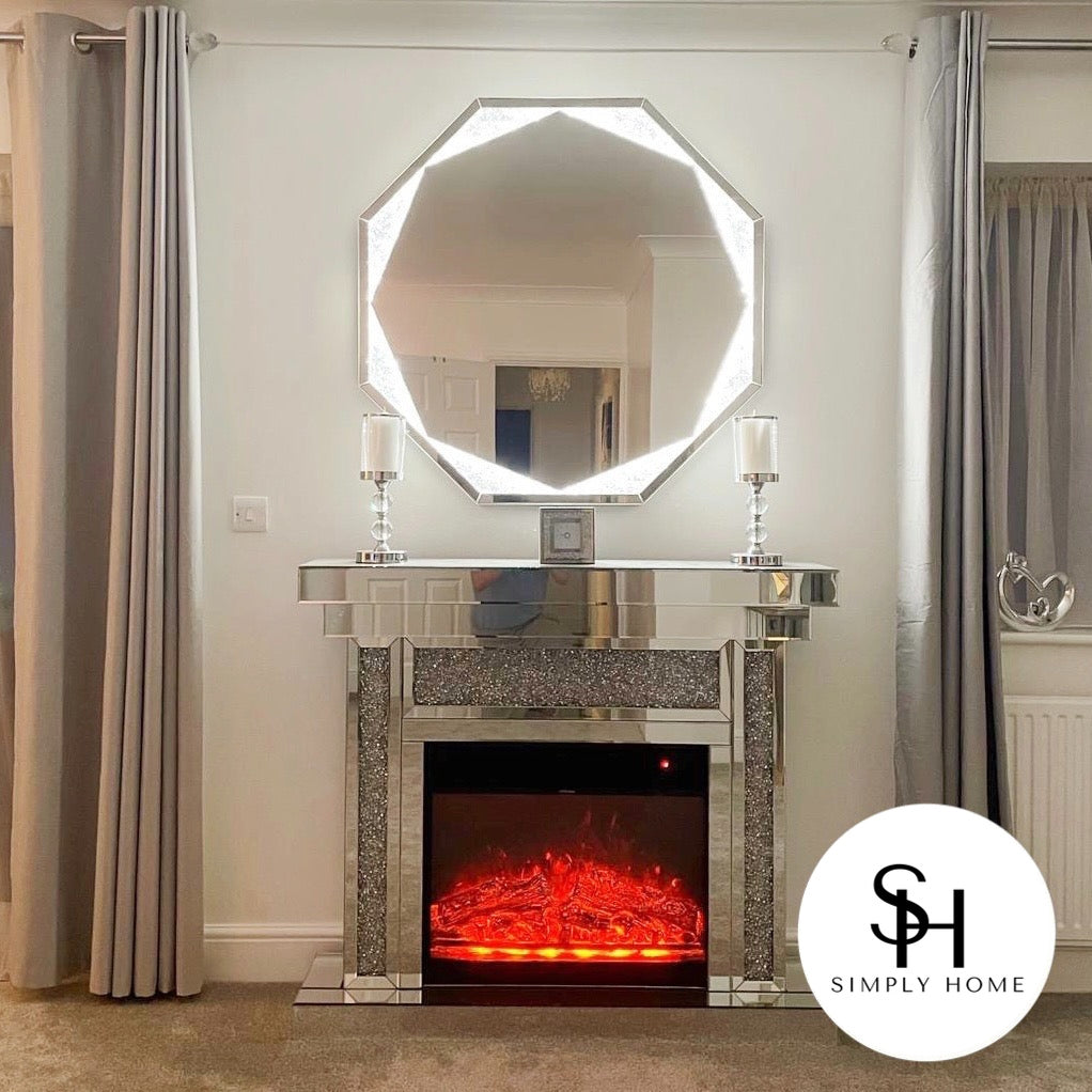 Diamond Crush Electric Fireplace