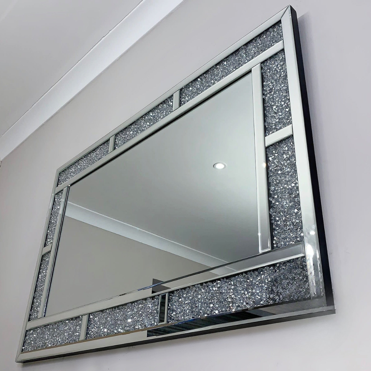 Diamond Crush Brick Wall Mirror