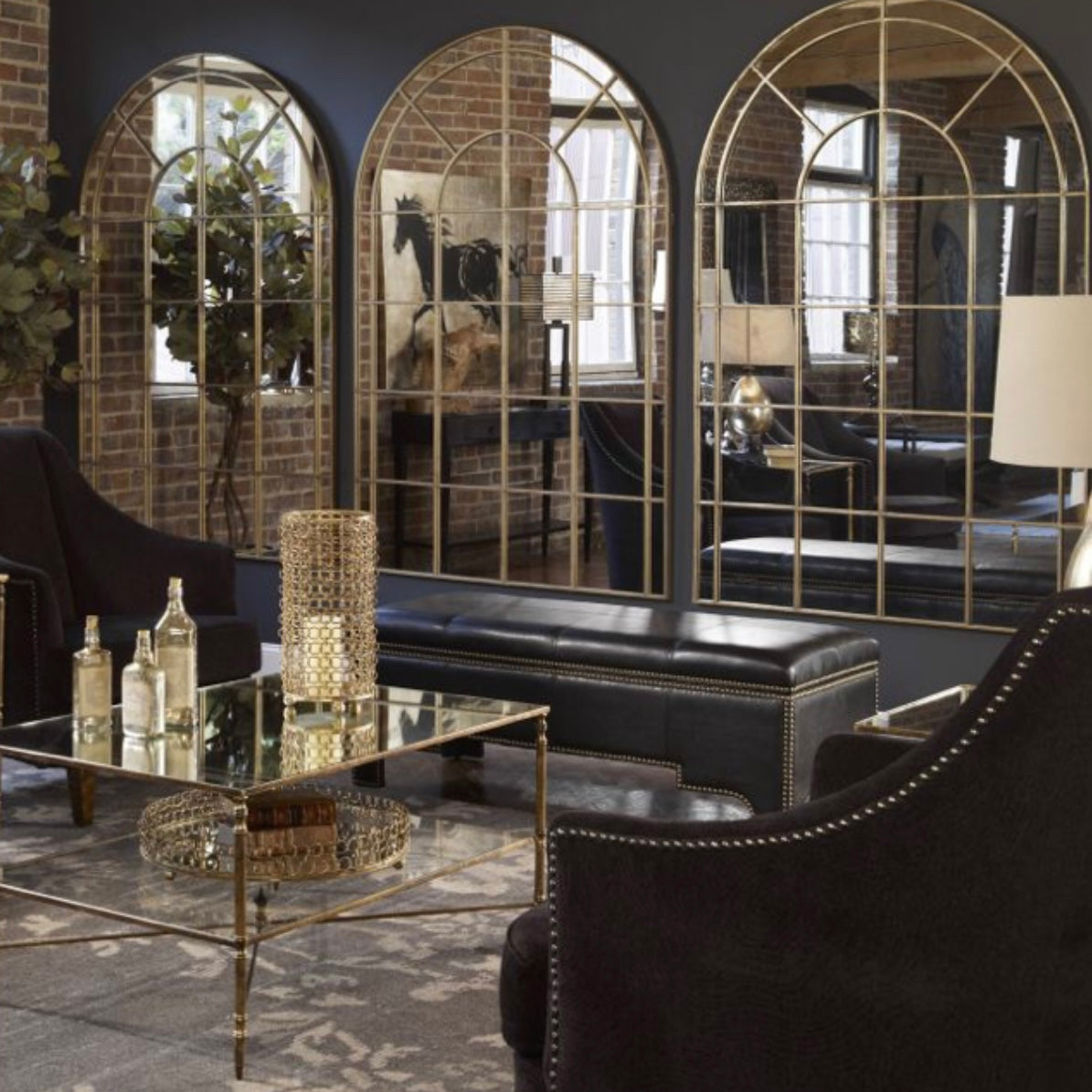 The Grand Palais Mirror in Antique Gold