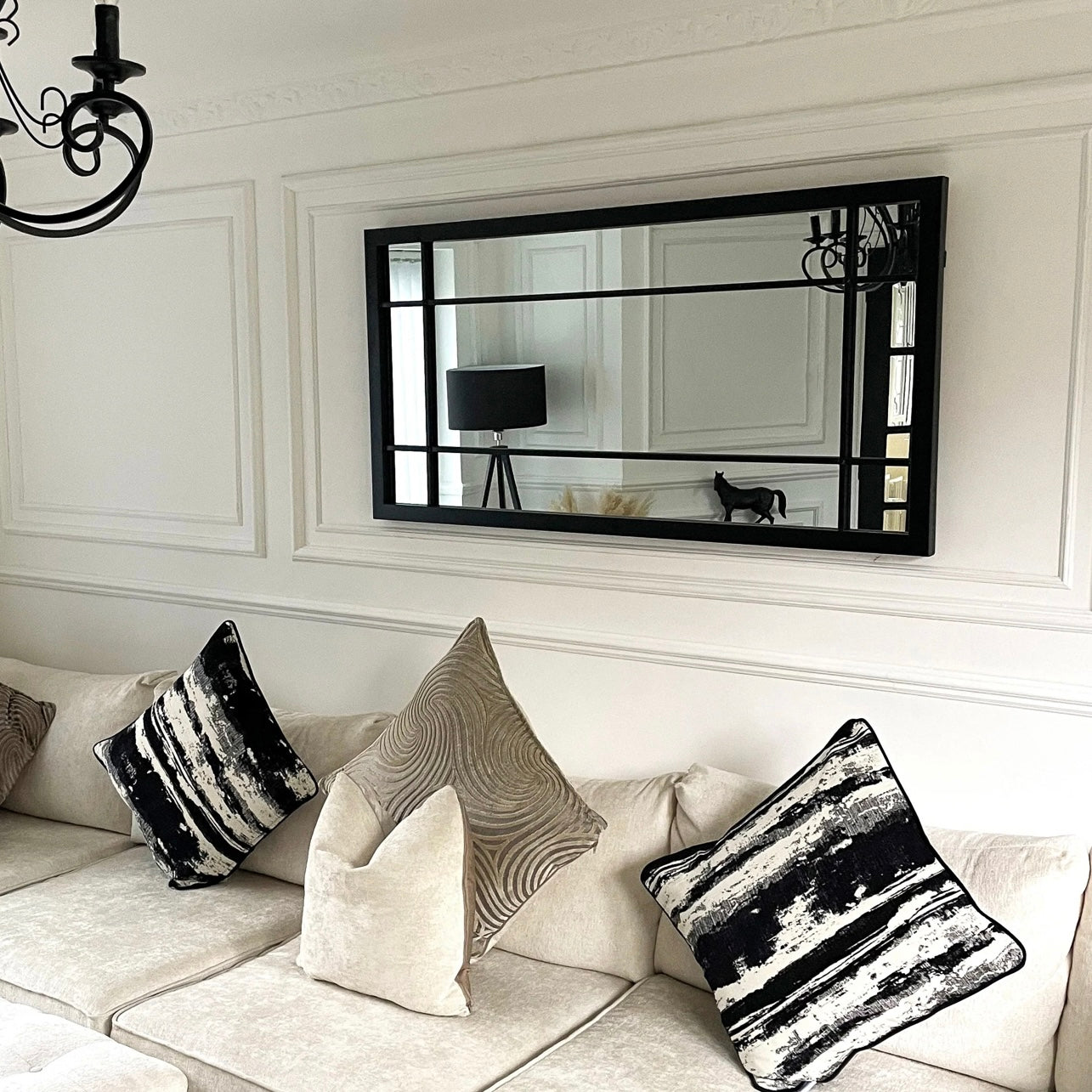 The Gentry Black Framed Wall Mirror