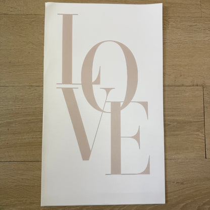 'Love' Beige Canvas