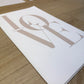 'Love' Beige Canvas