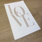 'Love' Beige Canvas