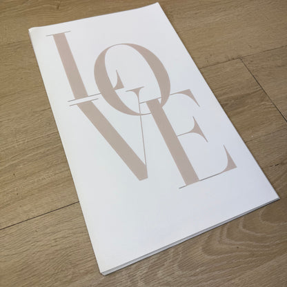 'Love' Beige Canvas