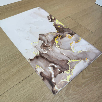 Black & Gold Marble Canvas Pair