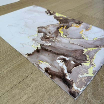 Black & Gold Marble Canvas Pair