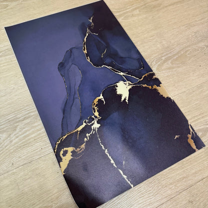 'Gold Lightening' Canvas