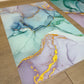 'Blue Coral' Canvas Pair