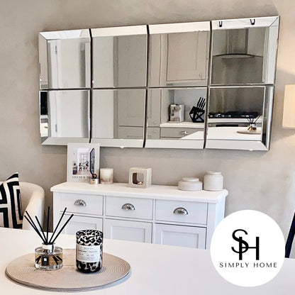 Set of 8 Panel Wall Mirrors