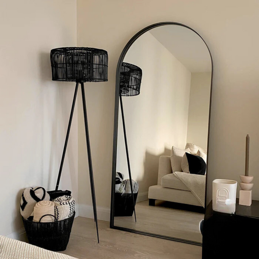 Marble Arch Large Black Trim Mirror