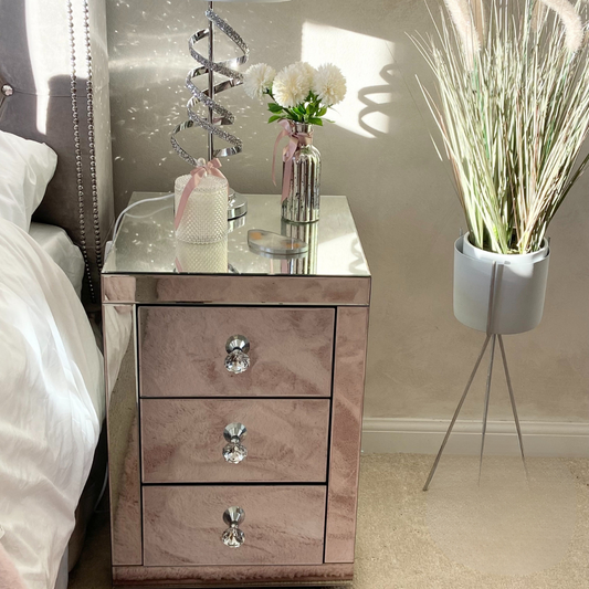 Classic Mirrored Bedside Table