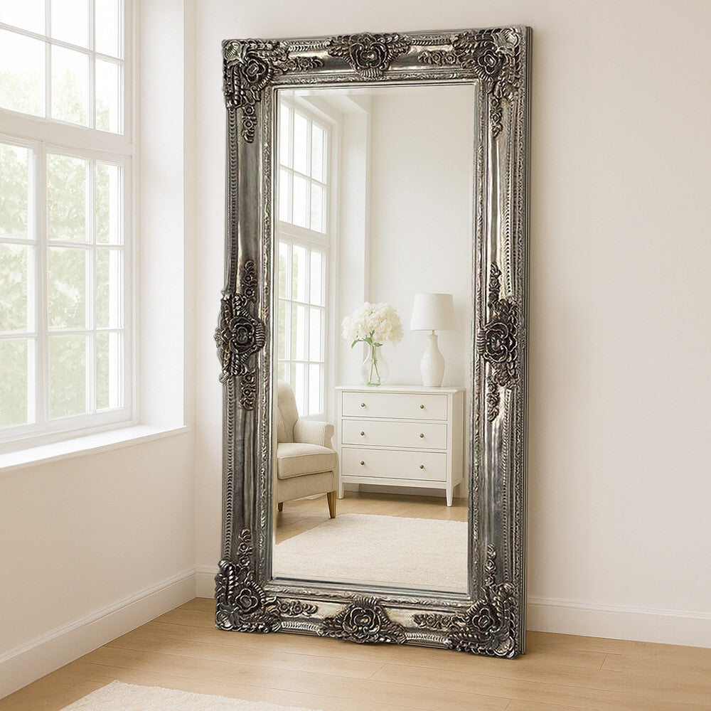 Antique Silver Full Length Wall Mirror