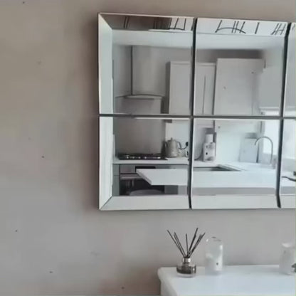 Set of 8 Panel Wall Mirrors